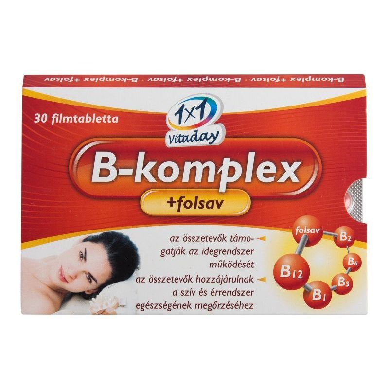 1x1 Vitaday tabletta b-komplex + folsav 30db 1x1 Vitaday tabletta b-komplex + folsav 30db