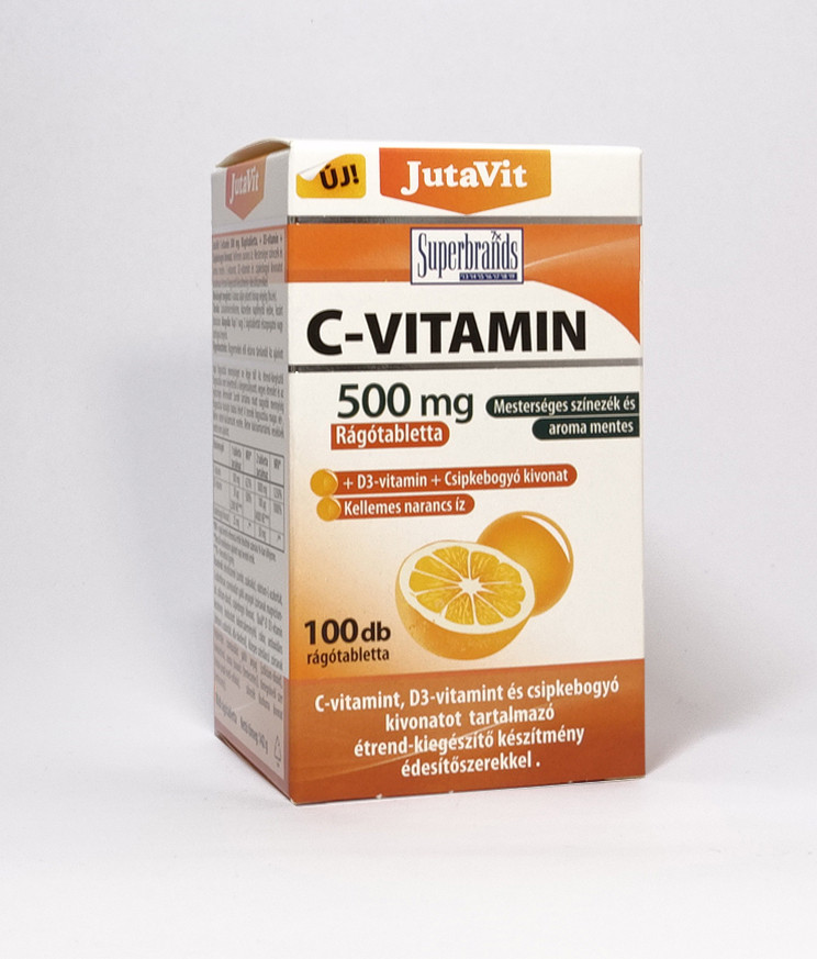 Jutavit c-vitamin 500mg rágótabletta narancs ízű 70db Jutavit c-vitamin 500mg rágótabletta narancs ízű 70db