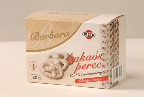 Barbara gluténmentes kakaós perec 180g Barbara gluténmentes kakaós perec 180g