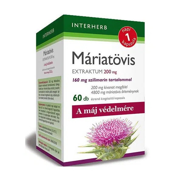 Interherb Máriatövis extraktum kapszula 30 db Interherb Máriatövis extraktum kapszula 30 db