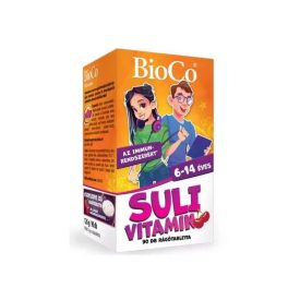   BIOCO SULI VITAMIN 6-14 ÉVESEKNEK CSERESZNYE ÍZŰ RÁGÓTABLETTA 90DB