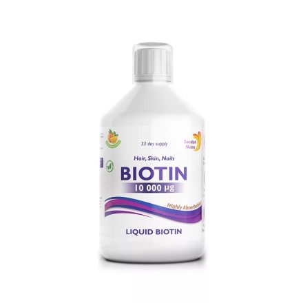 Swedish Nutra BIOTIN C-vitaminnal, folyékony vitamin 500ml   