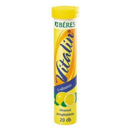 BÉRES VITALIN C-VITAMIN PEZSGŐTABLETTA CITROM ÍZŰ 20DB