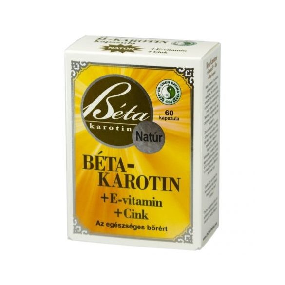 DR.CHEN BÉTA-KAROTIN + E-VITAMIN+CINK LÁGYZSELATIN KAPSZULA 60DB