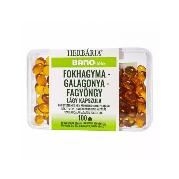 BÁNÓ FOKHAGYMA GALAGONYA FAGYÖNGY KAPSZULA 100DB