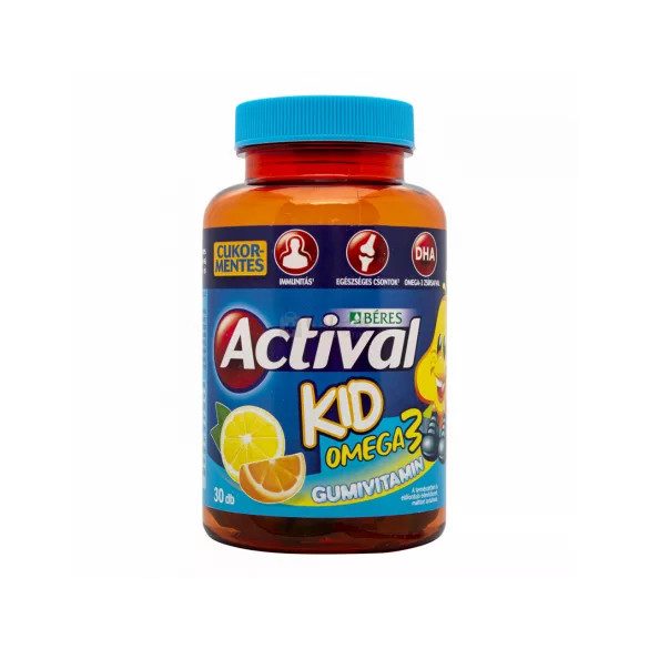 BÉRES ACTIVAL KID OMEGA3 GUMIVITAMIN 30DB