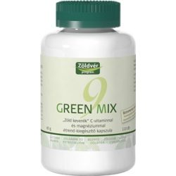   Zöldvér green mix 9 + c-vitamin + magnézium kapszula 110db