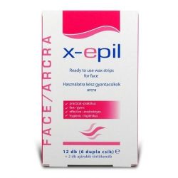X-Epil szőrtelenítő gyantacsík arcra 12db