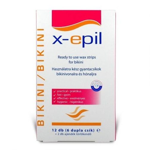 X-Epil szőrtelenítő gyantacsík hónalj-bikini 12db