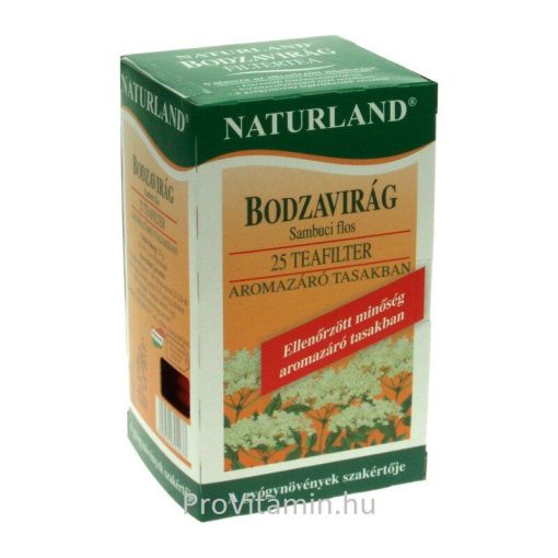 Naturland Bodzavirág tea, filteres 25x1g