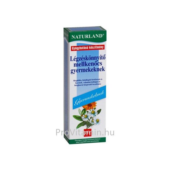Naturland Légzéskönnyítő Mellkenőcs Gyermekeknek 70g