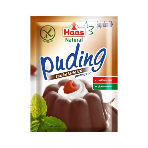 Gluténmentes haas natural pudingpor csokoládés 44g