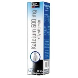 Innopharm pezsgőtabletta kalcium 500mg+d3 vitamin 20db