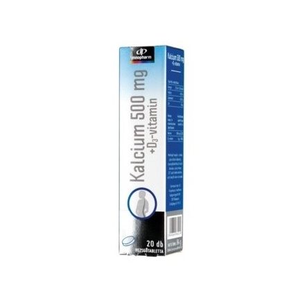 Innopharm pezsgőtabletta kalcium 500mg+d3 vitamin 20db