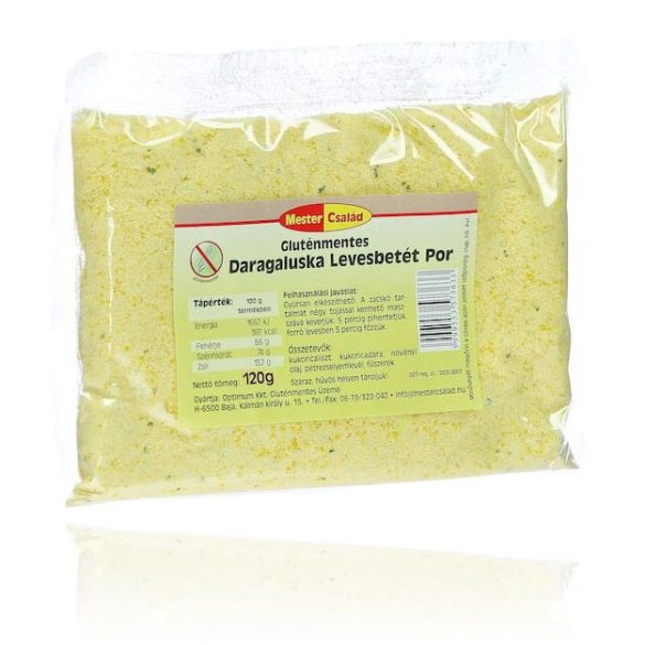 GLUTÉNMENTES MESTER CSALÁD DARAGALUSKA LEVESBETÉTPOR 120G