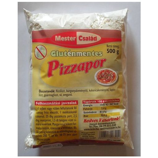 Mester Család - Gluténmentes pizzapor 500g