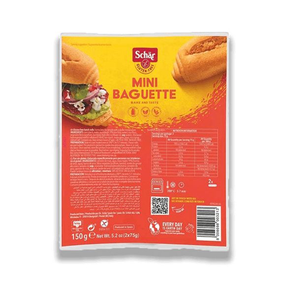 GLUTÉNMENTES SCHAR MINI BAGETT DUO 150G