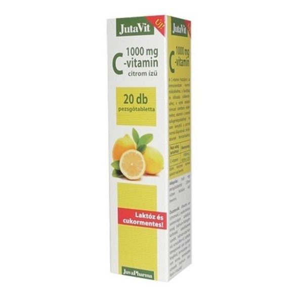 Jutavit c-vitamin 1000mg citrom ízű pezsgőtabletta 20db