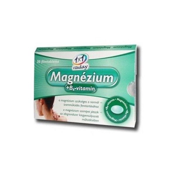 1X1 VITADAY FILMTABLETTA MAGNÉZIUM B6 30DB