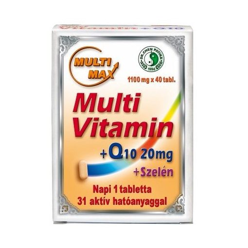 Dr. Chen Multi-Max Vitamin+20 Mg Q10+Szelén Table
