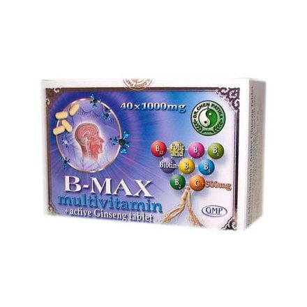 DR.CHEN B-MAX MULTIVITAMIN ÉS AKTÍV GINSENG TABLETTA 40DB