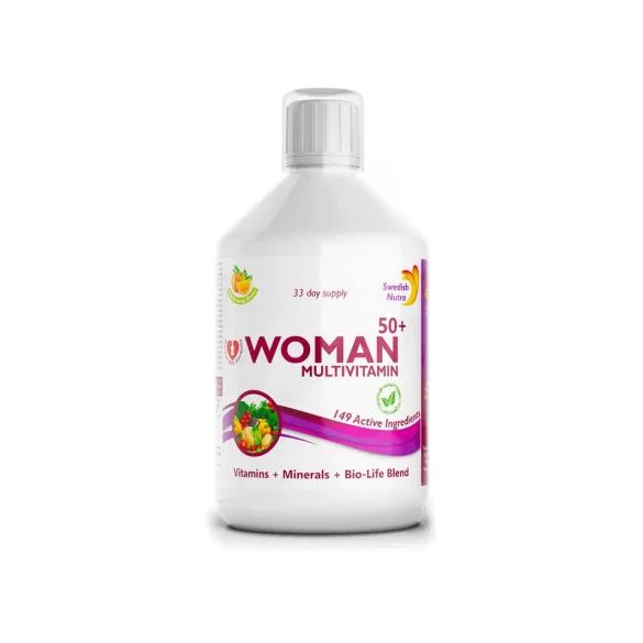 Swedish Nutra WOMEN 50+ FOLYÉKONY MULTIVITAMIN 50 FELETTI NŐKNEK 500ml