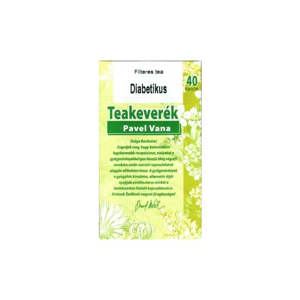 Pavel Vana teakeverék diabetikus filteres 40db