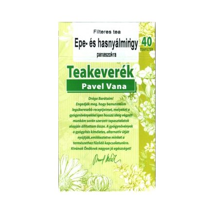 PAVEL VANA TEAKEVERÉK EPE ÉS HASNYÁLMIRIGY PANASZOKRA FILTERES 40DB