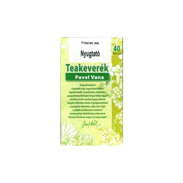 Pavel Vana teakeverék nyugtató filteres 40db