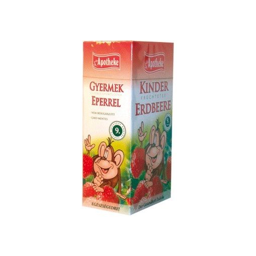 Apotheke gyümölcstea eper ízű gyermekeknek filteres 20db
