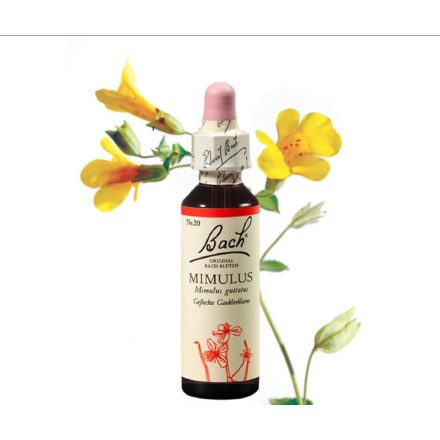 EREDETI-BACH VIRÁGESZENCIA MIMULUS-BOHÓCVIRÁG 20ML-A BÁTORSÁG VIRÁGA
