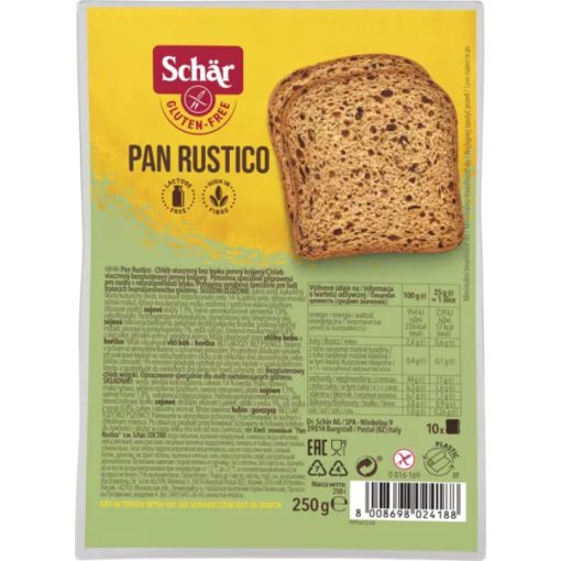 Gluténmentes rustico többgabonás szeletelt kenyér 2x225g