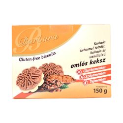  GLUTÉNMENTES BARBARA KAKAÓS KRÉMMEL TÖLTÖTT OMLÓS KEKSZ 150G