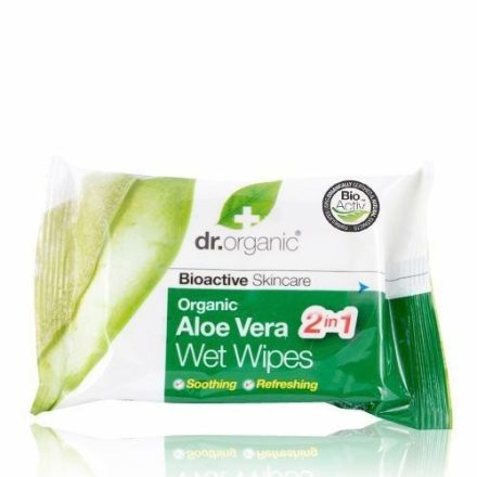 Dr.organic törlőkendő aloe vera 20db