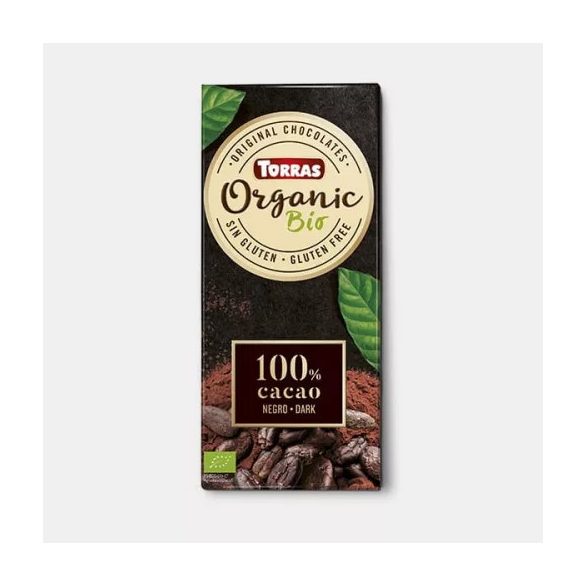 BIO TORRAS 100% KAKAÓTARTALMÚ ÉTCSOKOLÁDÉ 100G