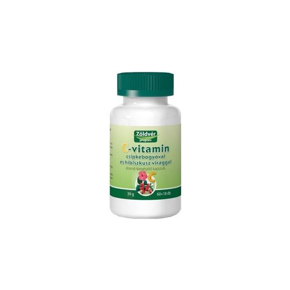 Zöldvér c-vitamin kapszula csipkebogyóval és hibiszkusszal 78db