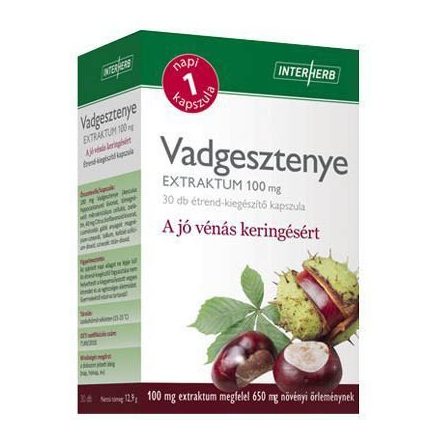 INTERHERB NAPI 1 VADGESZTENYE EXTRAKTUM KAPSZULA 30DB