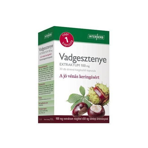 INTERHERB NAPI 1 VADGESZTENYE EXTRAKTUM KAPSZULA 30DB