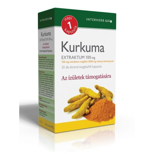 INTERHERB NAPI 1 KURKUMA EXTRAKTUM 100MG KAPSZULA 30DB