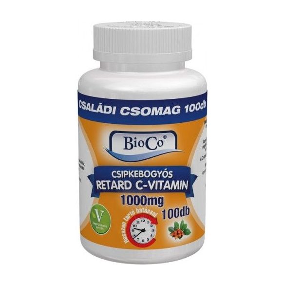 BIOCO CSIPKEBOGYÓ RETARD C-VITAMIN 1000MG TABLETTA CSALÁDI CSOMAG 100DB