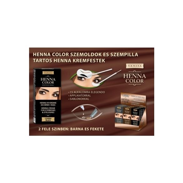 Henna Color szemöldök és szempilla krémfesték barna 15g