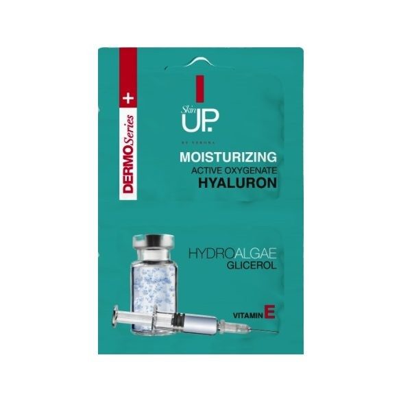 SKIN UP HIDRATÁLÓ ÉS OXIGENIZÁLÓ ARCMASZK HIALURONSAVVAL ZÖLD ALGÁVAL 2X5ML  HIDRATÁLÓ ÉS OXIGENIZÁLÓ ARCMASZK  HIALURONSAVVAL, ZÖLD ALGÁVAL
