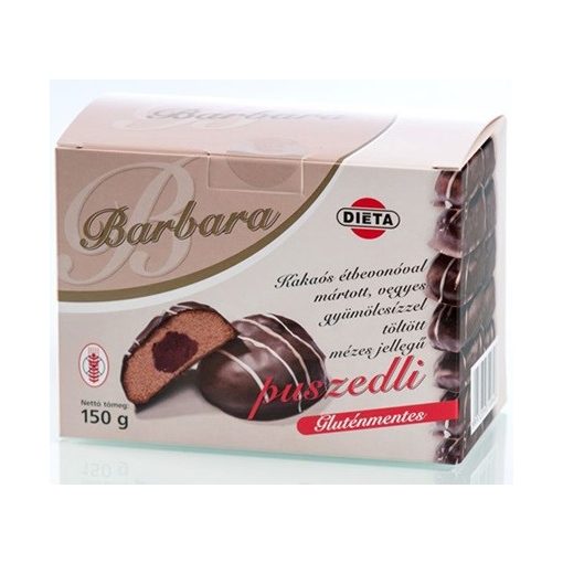 Gluténmentes barbara puszedli töltött étbevonós 150g