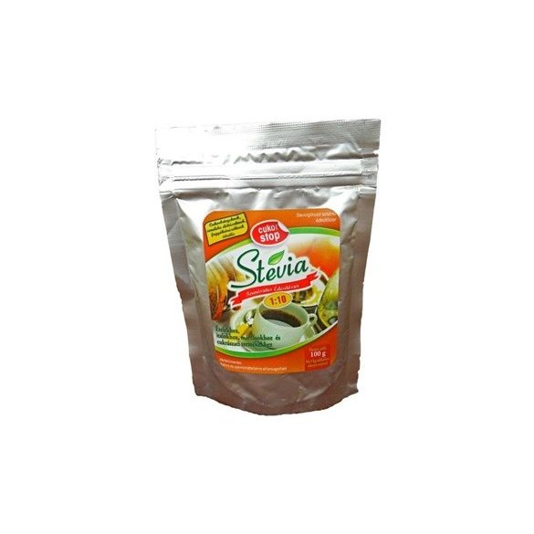 CUKOR STOP STEVIA 1:10 POR VISSZAZÁRHATÓ TASAKBAN 100G