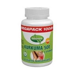 Innovita kurkuma 500 e-vitaminnal megapack tabletta 100db