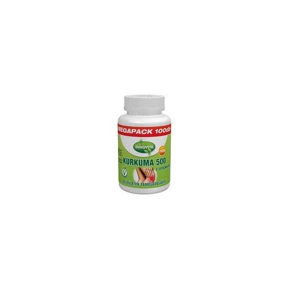Innovita kurkuma 500 e-vitaminnal megapack tabletta 100db