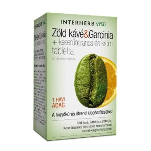 Interherb vital zöld kávé&garcinia tabletta 60db  