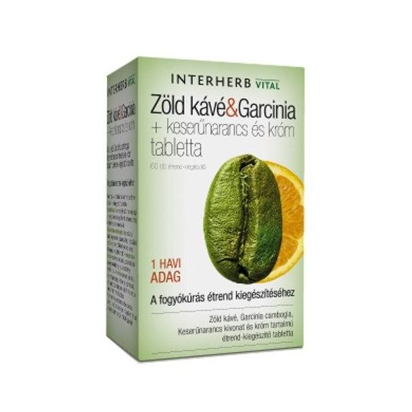 INTERHERB ZÖLD KÁVÉ&GARCINIA TABLETTA 60DB