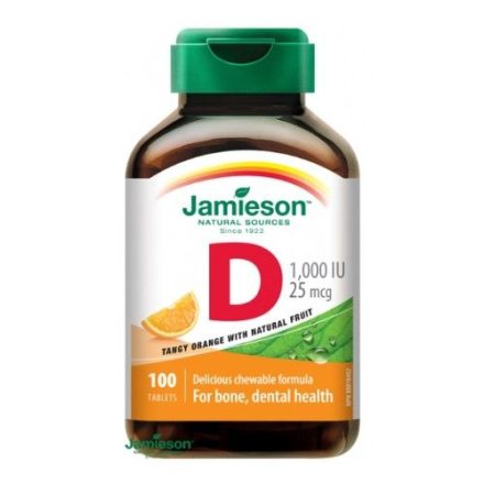 JAMIESON D3-VITAMIN 1000IU SZOPOGATÓ TABLETTA NARANCS 100DB