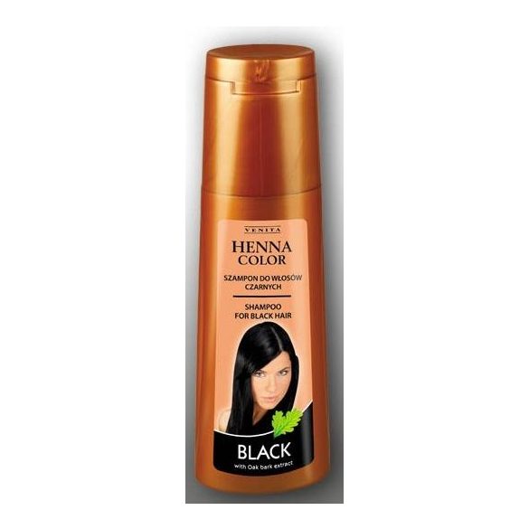 Henna Color hajsampon gyógynövényes fekete hajra 250ml